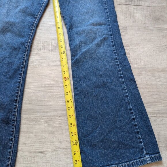 Vintage Levi's 518 Super Low Boot Cut Jeans 13M Blue Denim - Picture 5 of 5